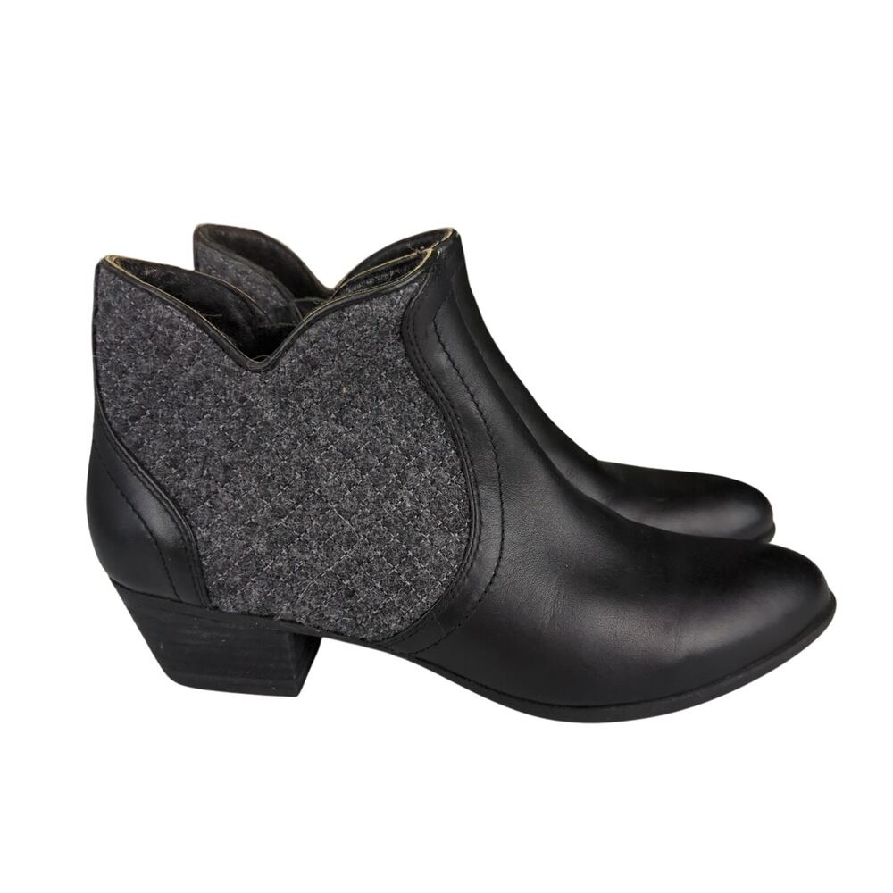 Ariat Astor Booties 10016570 Black Leather Gray Ankle Boots Women's Size 8.5 B